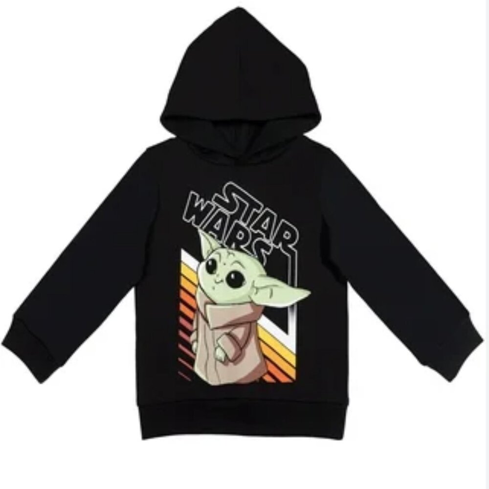 Star Wars Baby Yoda Toddler Boys Fleece Pullover Hoodie Sweatshirt | Size 5T